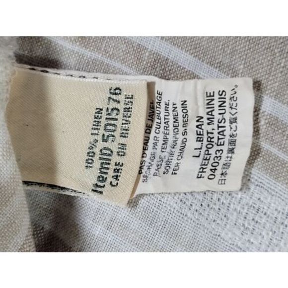 L.L.Bean Women's 3/4 Sleeves Striped Linen Tunic Top Size XL - Picture 9 of 10